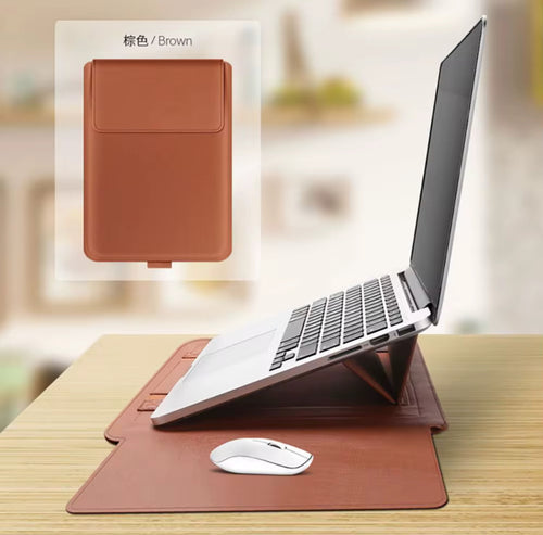 Ătui 2-en-1 pour Ordinateur Portable | Support Ergonomique et Pochette Ultra-Pratique