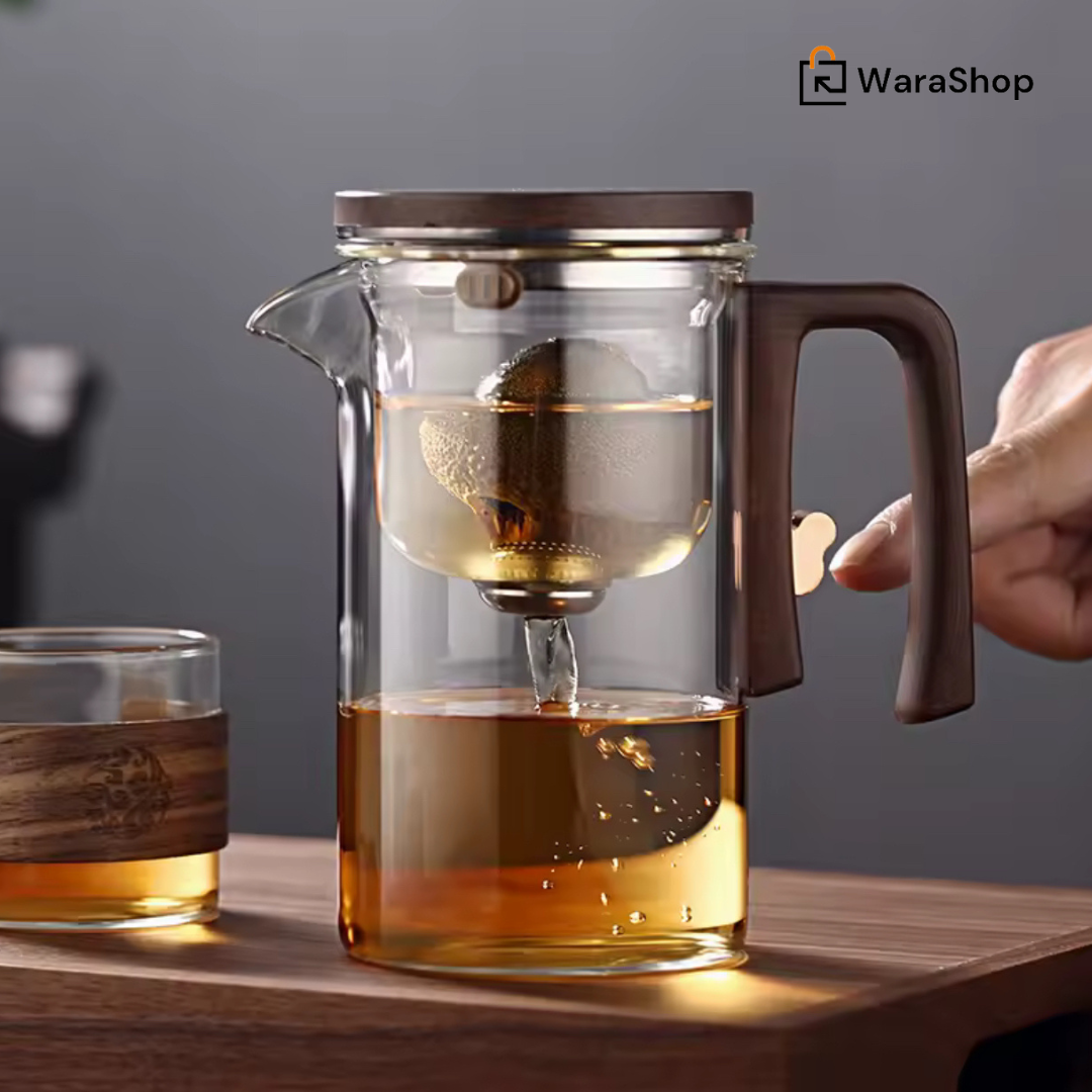 Théière en verre avec infuseur – L'élégance au service de vos infusions et de votre café ! ☕🍃