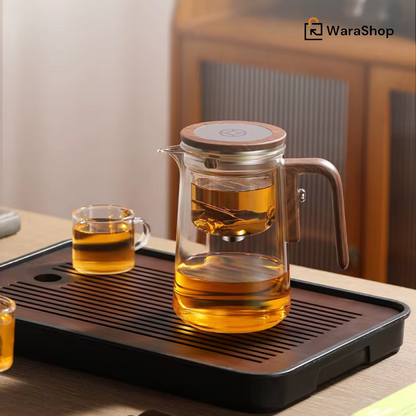 Théière en verre avec infuseur – L'élégance au service de vos infusions et de votre café ! ☕🍃