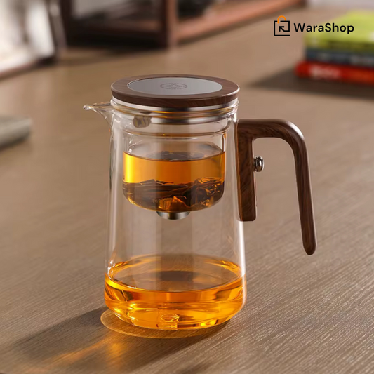 Théière en verre avec infuseur – L'élégance au service de vos infusions et de votre café ! ☕🍃
