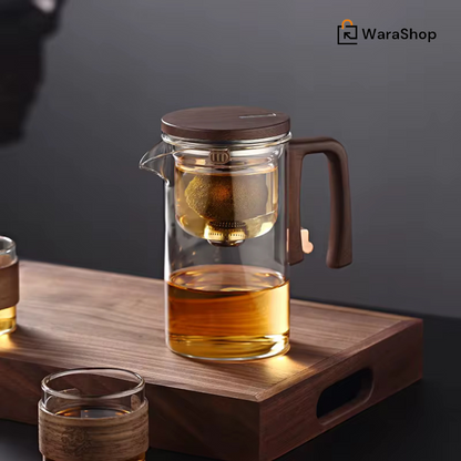 Théière en verre avec infuseur – L'élégance au service de vos infusions et de votre café ! ☕🍃