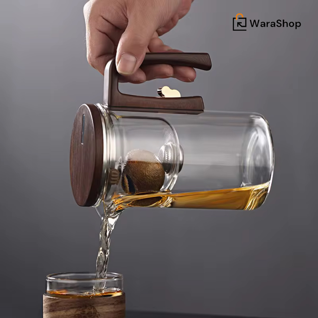 Théière en verre avec infuseur – L'élégance au service de vos infusions et de votre café ! ☕🍃