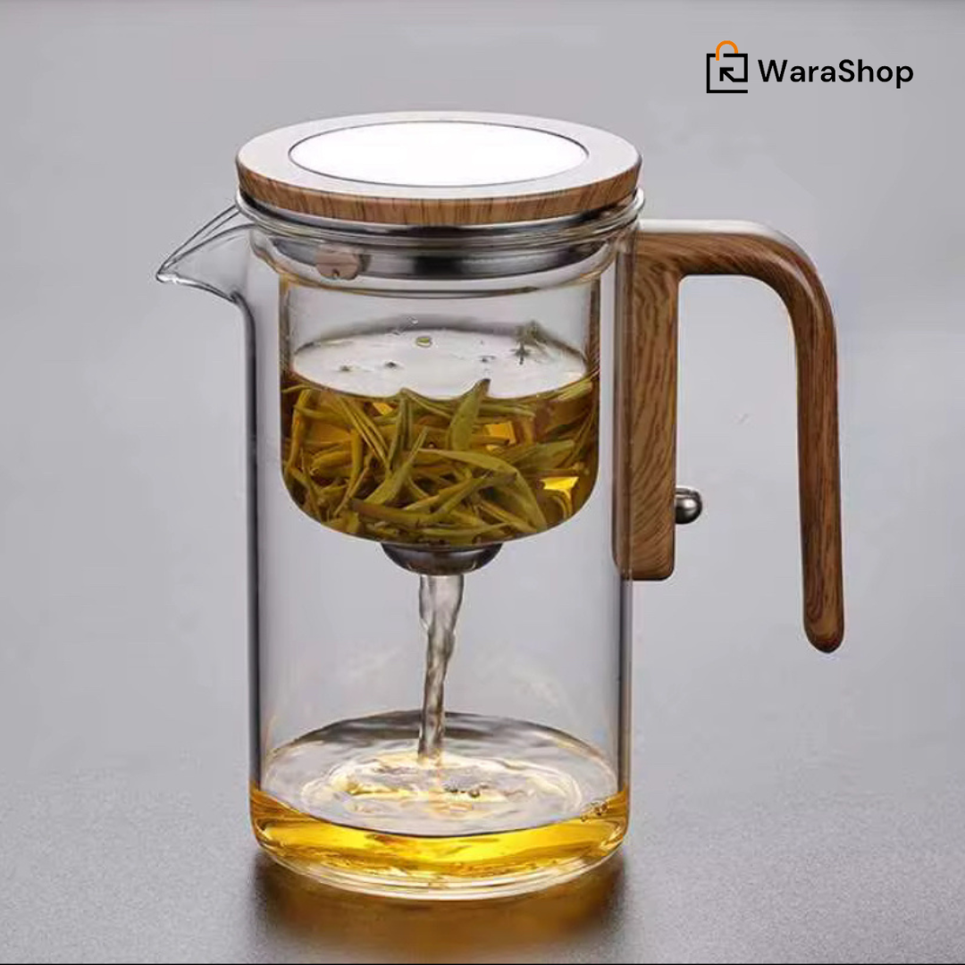 Théière en verre avec infuseur – L'élégance au service de vos infusions et de votre café ! ☕🍃