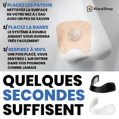 Bandelettes Nasales Anti-Ronflement – Respirez Mieux, Dormez Mieux !