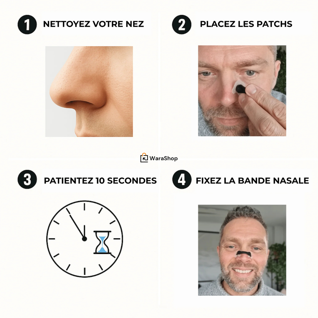 Bandelettes Nasales Anti-Ronflement – Respirez Mieux, Dormez Mieux !