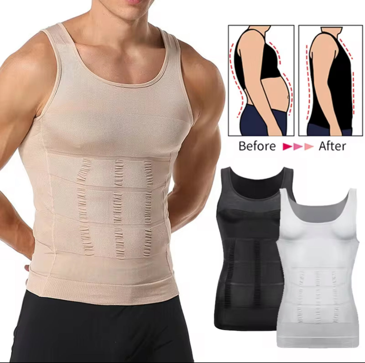Débardeur Gainant Homme | Effet Sculptant & Amincissant