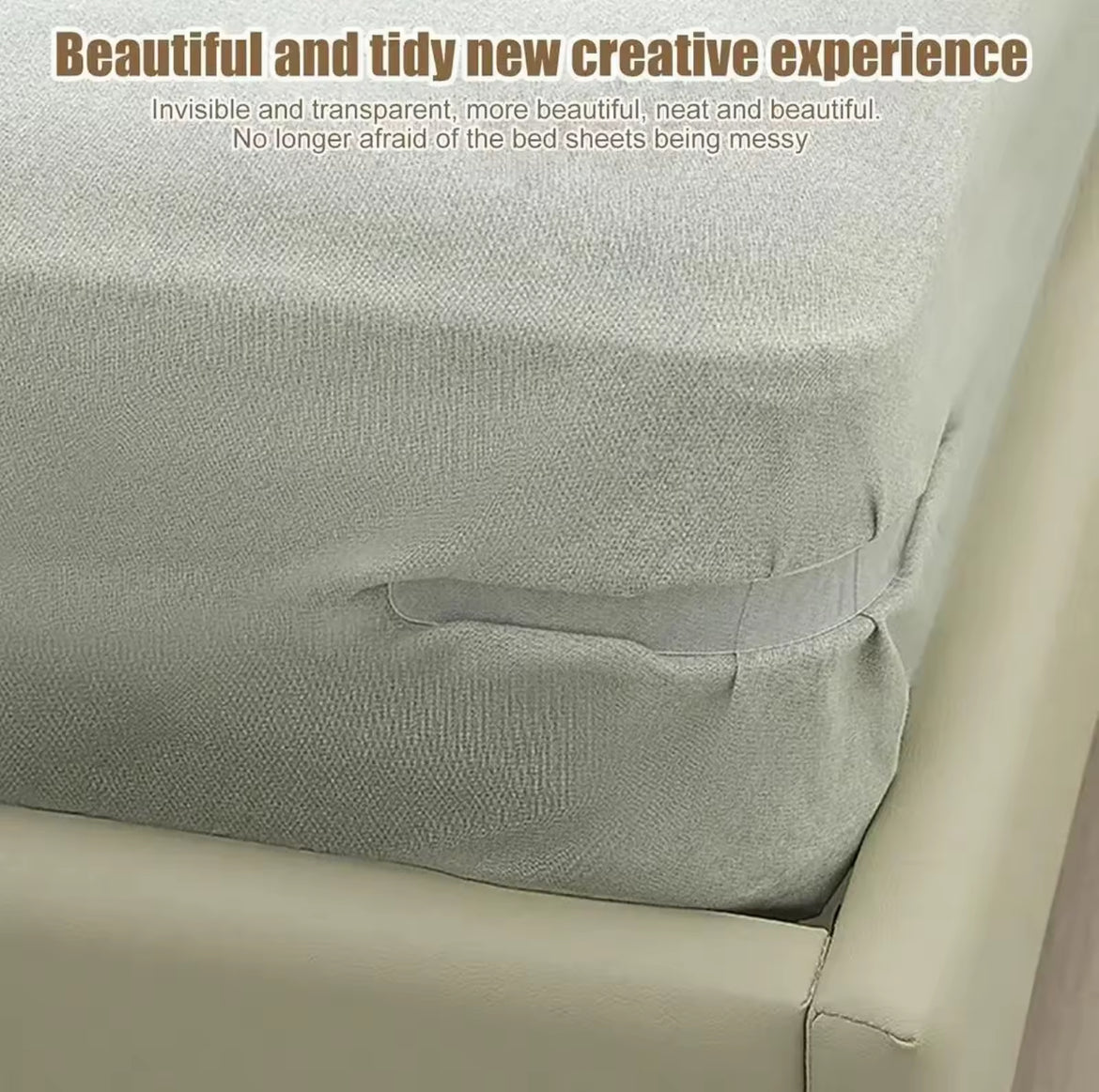 🛏️ Supports de Draps Invisibles – Un Lit Toujours Net, Sans Effort