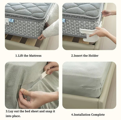 🛏️ Supports de Draps Invisibles – Un Lit Toujours Net, Sans Effort